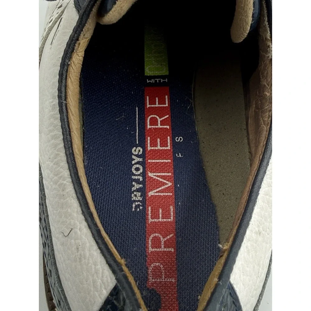 Foot Joy Premiere Dry Joys Golf Shoes Size 10M White/Blue Versatrax Soles